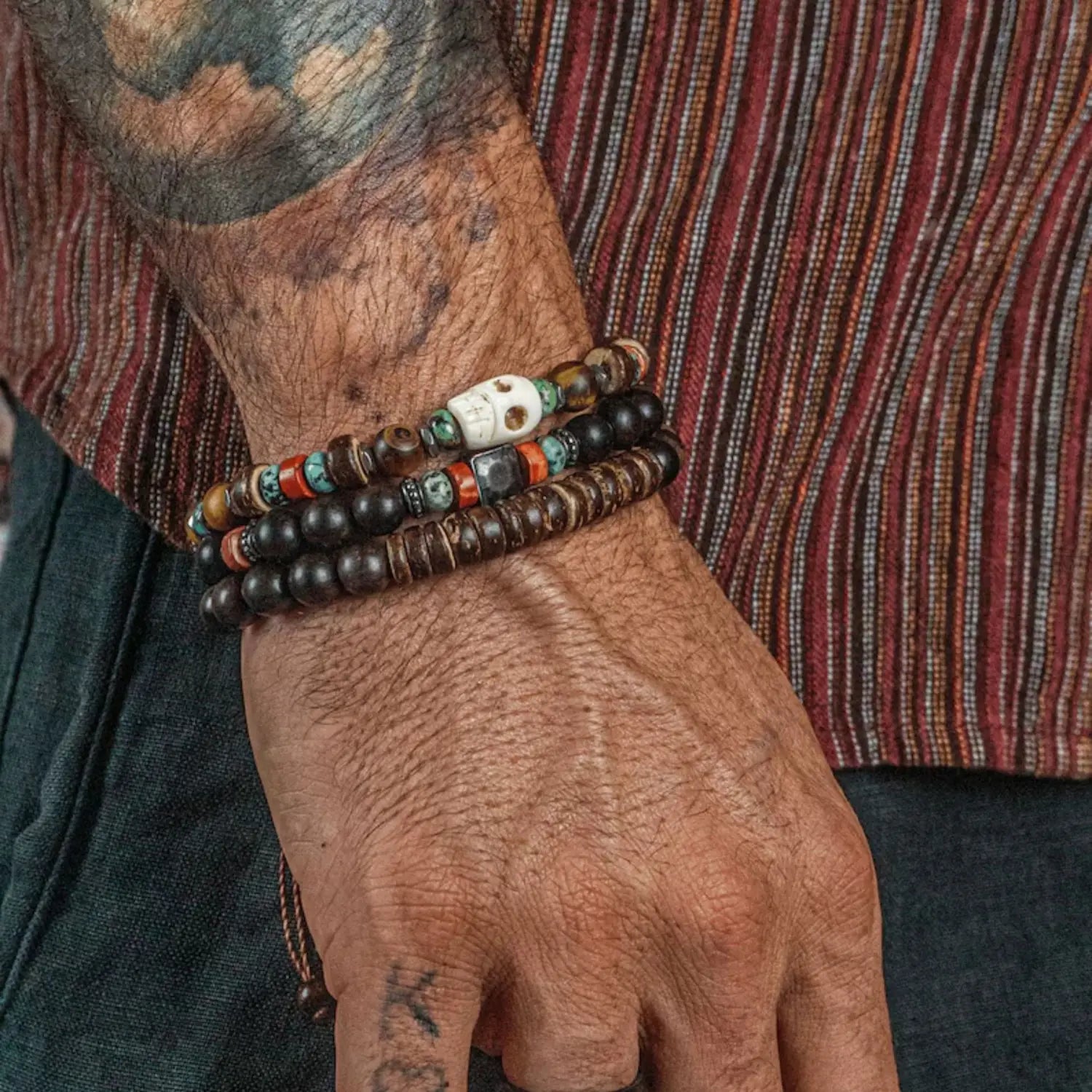 Discover the spiritual power of the karma skull bracelet at wuxingflow