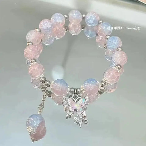 Coiling dragon energy-boosting crystal bracelet - 粉色 / 12mm-16mm