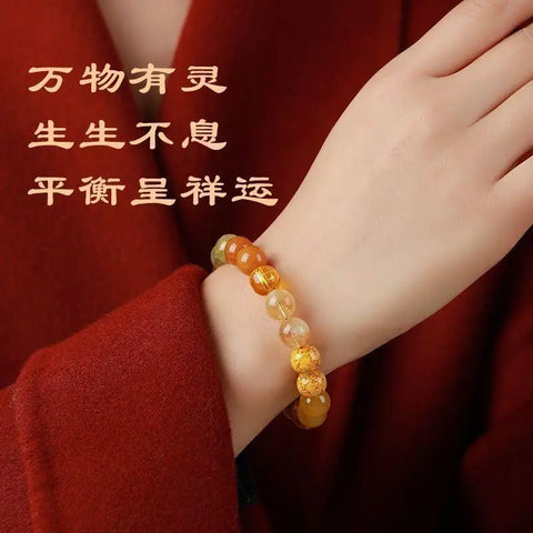 Five elements earth-filling crystal bracelet