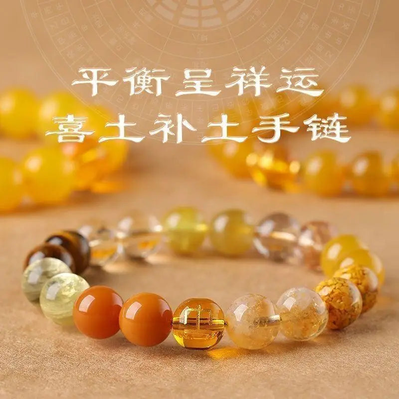 Five elements earth-filling crystal bracelet
