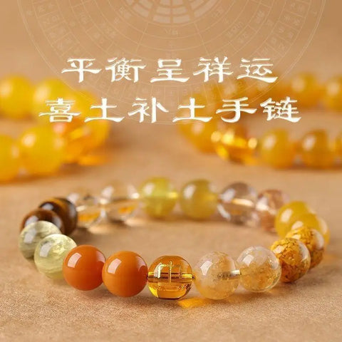 Five elements earth-filling crystal bracelet