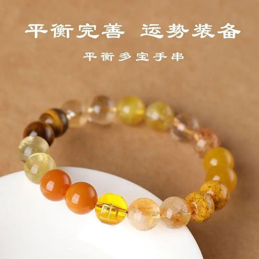 Five elements earth-filling crystal bracelet