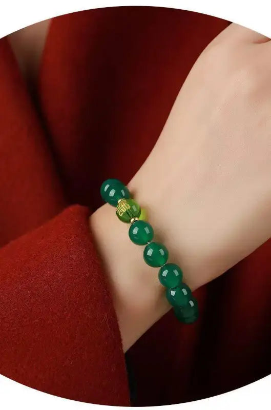 Five elements wood replenishing crystal bracelet - 10mm