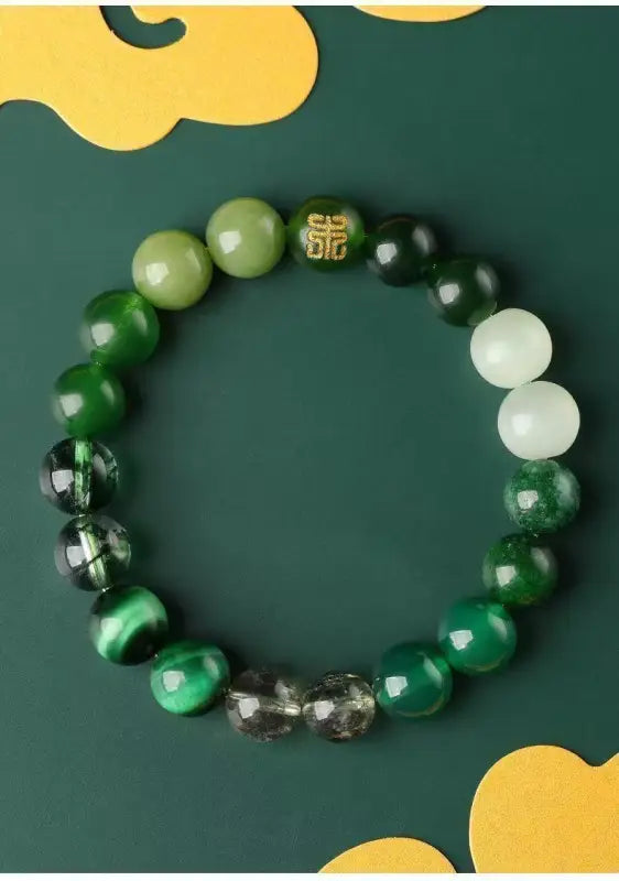 Five elements wood replenishing crystal bracelet - 10mm