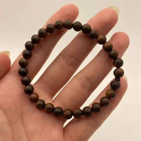 Kalimantan agarwood prayer beads bracelet - 14mm