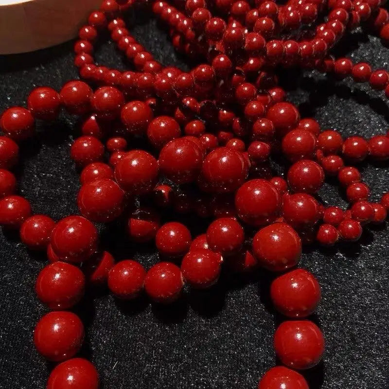 Raw cinnabar ore bracelet: a handcrafted talisman for spiritual protection