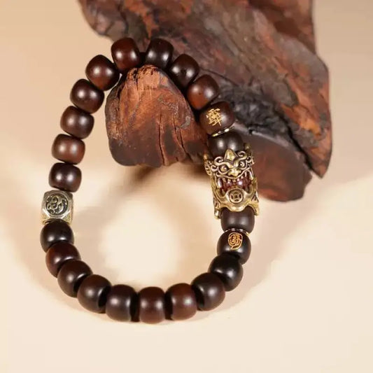 Thunderstruck wood pixiu bracelet – longhu mountain edition - 12mm