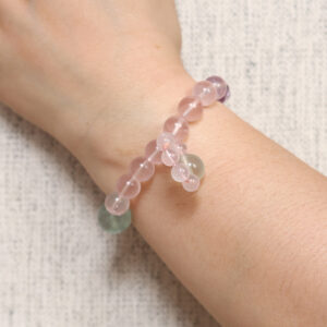 Alternative view of Lasting Attraction Bracelet Starlight Pink Quartz • Green Fluorite • Amethyst • Prehnite Accent