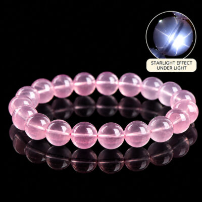 The Star of Rose-Natural Star Rose Quartz Bracelet