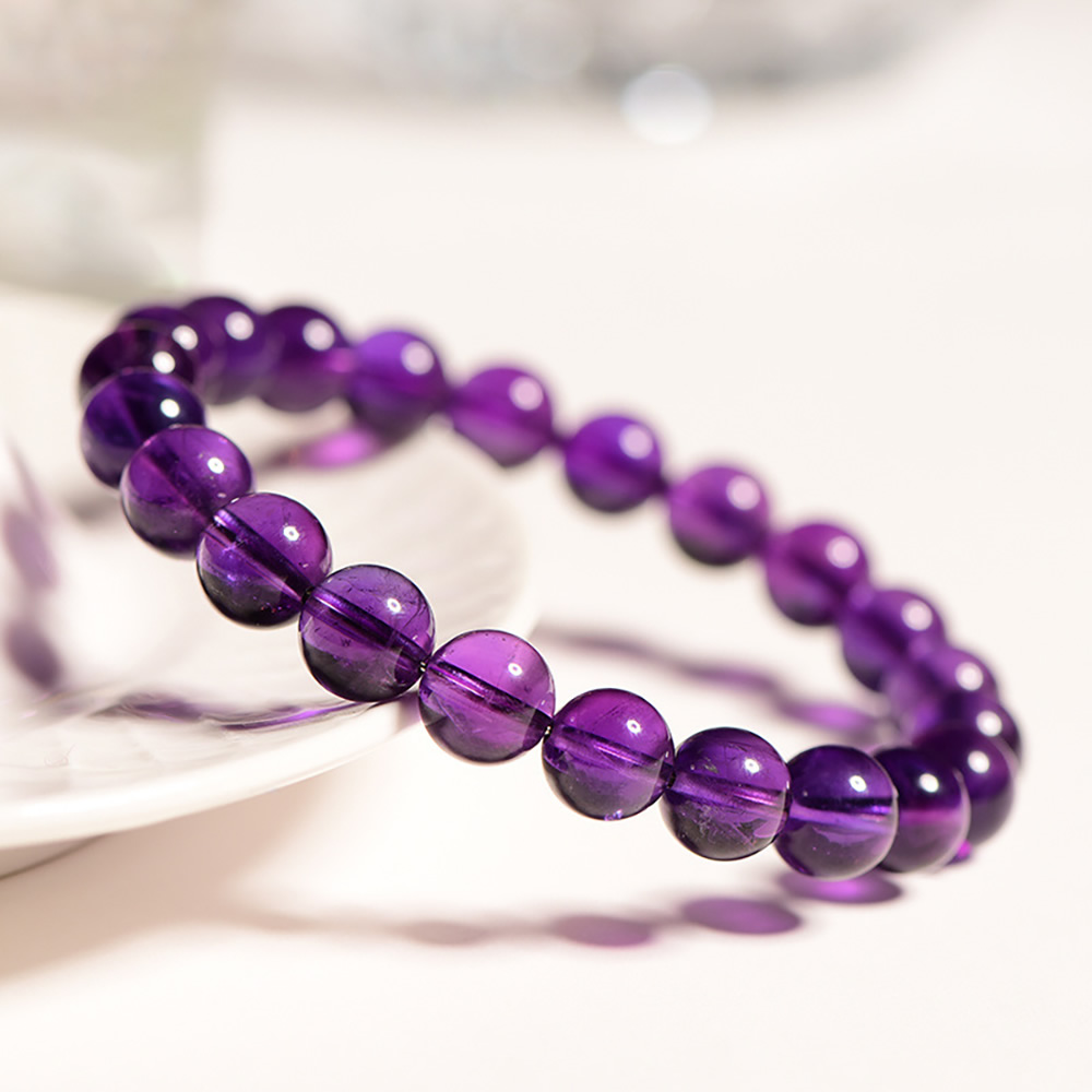 The Violet Serenity-Natural Uruguay Amethyst Bracelet - Image 2