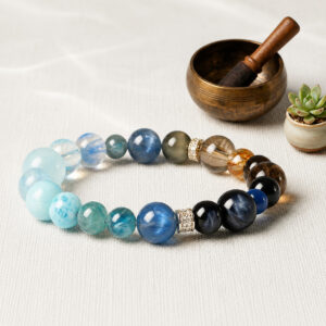 Ocean Flow-Aquamarine & Blue Gemstone Harmony Bracelet