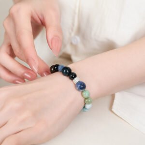 Alternative view of Ocean Flow-Aquamarine & Blue Gemstone Harmony Bracelet