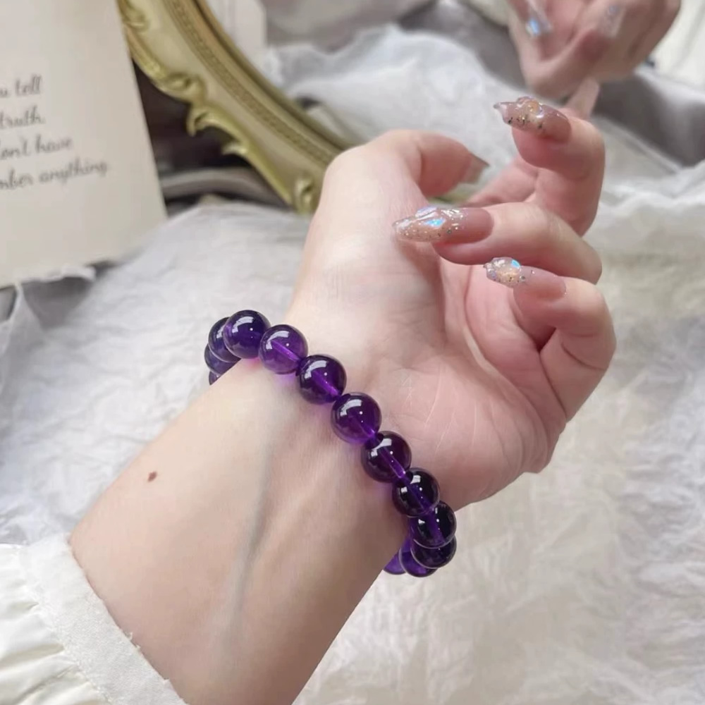 The Violet Serenity-Natural Uruguay Amethyst Bracelet - Image 6