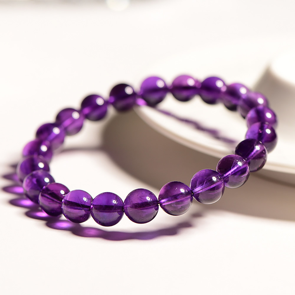 The Violet Serenity-Natural Uruguay Amethyst Bracelet - Image 3