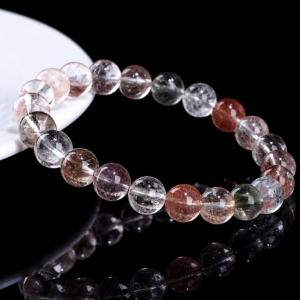 Alternative view of The Rainbow Whisper-Natural Colorful Rabbit Hair Quartz Bracelet
