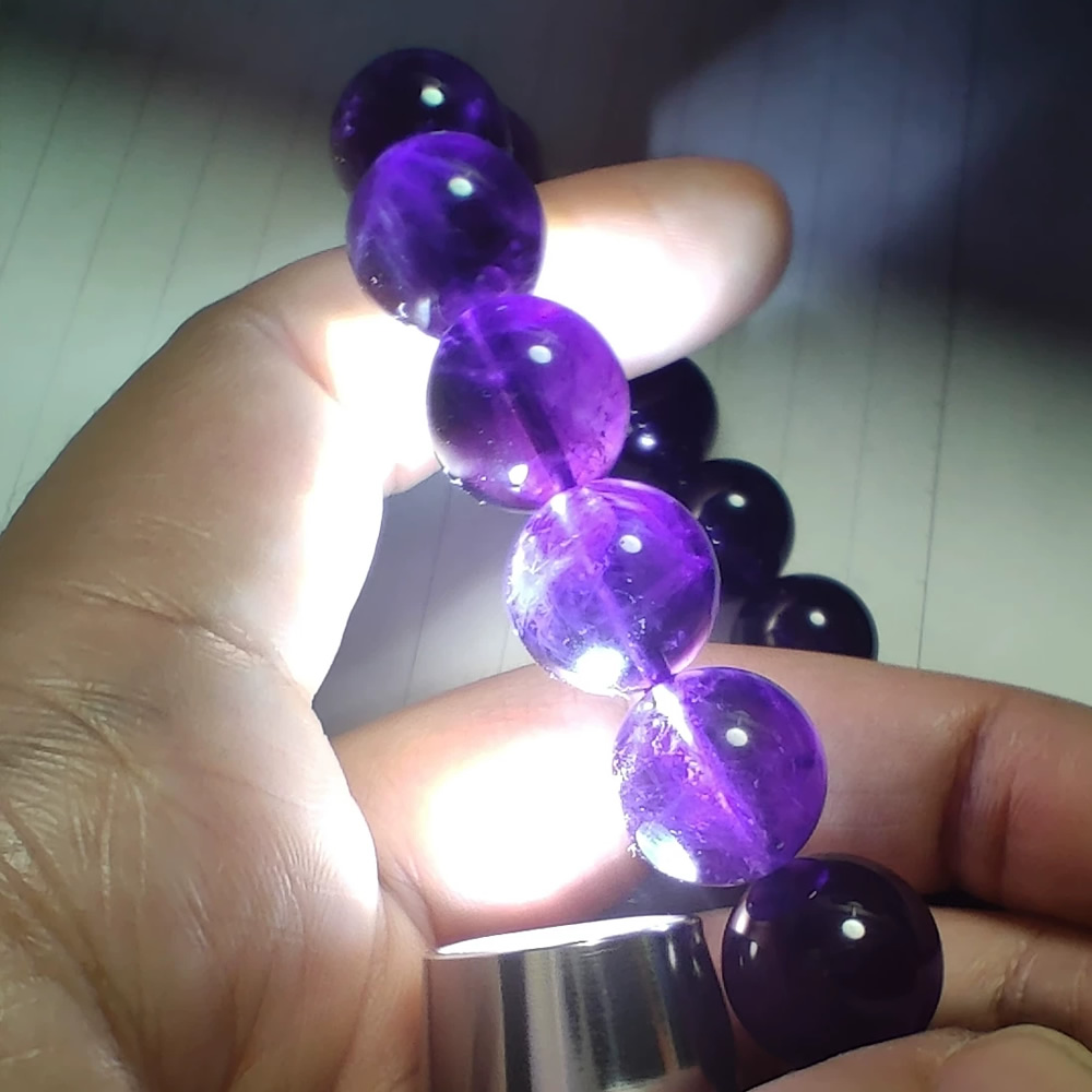 The Violet Serenity-Natural Uruguay Amethyst Bracelet - Image 9
