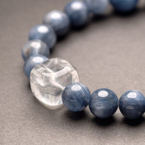Alternative view of Six Flow Healing Bracelet – Kyanite, Aquamarine, Amethyst & White Quartz