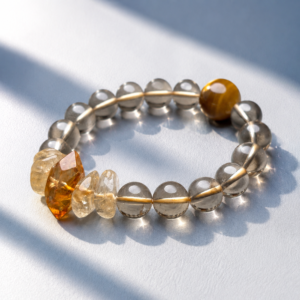 Seven Flame Prosperity Bracelet – Citrine, Tiger's Eye & Double-Terminated Citrine