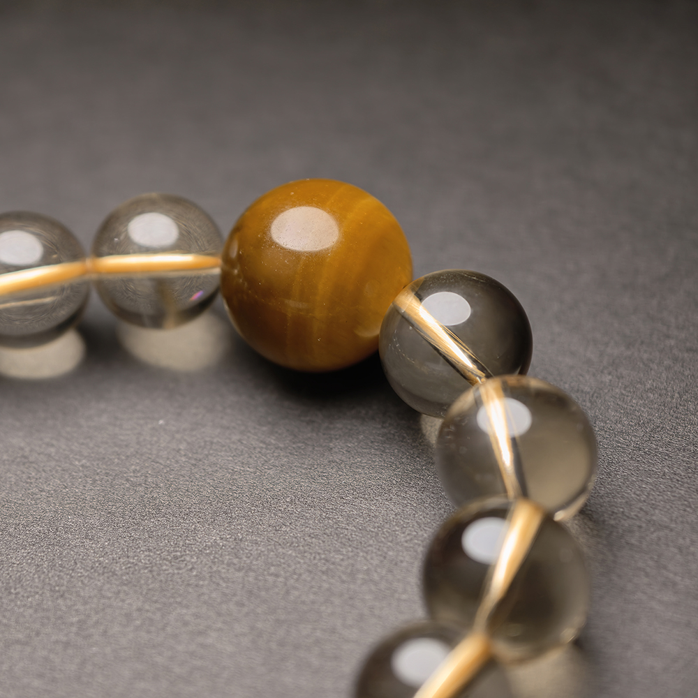 Seven Flame Prosperity Bracelet – Citrine, Tiger's Eye & Double-Terminated Citrine - Image 3
