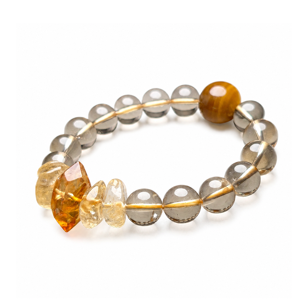 Seven Flame Prosperity Bracelet – Citrine, Tiger's Eye & Double-Terminated Citrine - Image 7