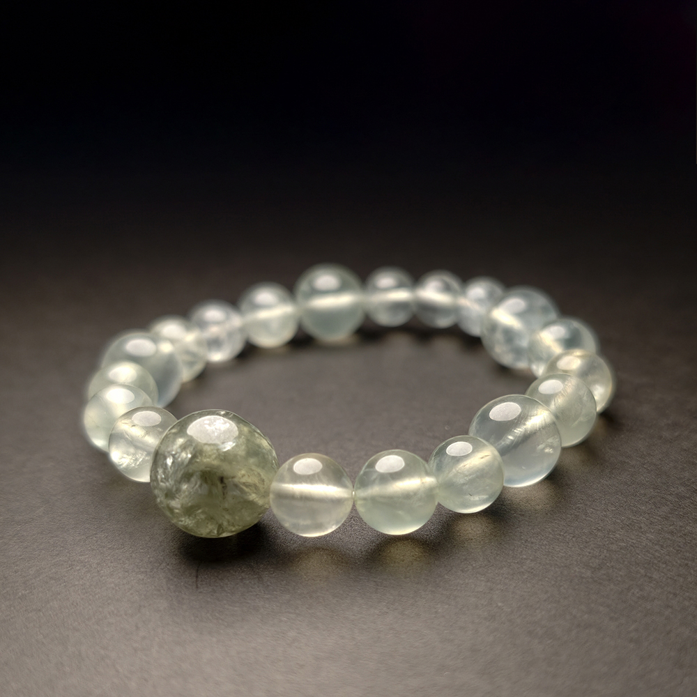 Three Growth Vine Bracelet Green Prehnite • Green Agate • Natural Crystal Design - Image 5