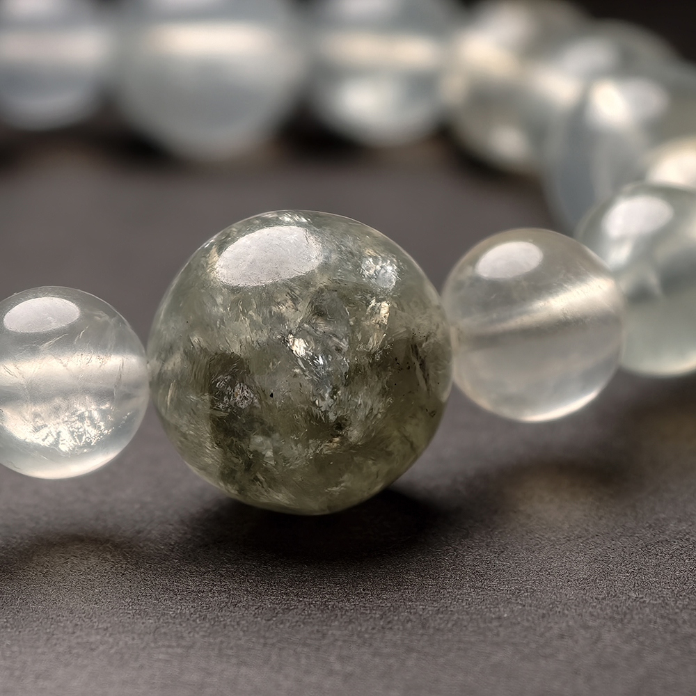Three Growth Vine Bracelet Green Prehnite • Green Agate • Natural Crystal Design - Image 2