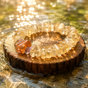 Fire Nurture Earth Bracelet – Citrine, Red Spinel & Amethyst