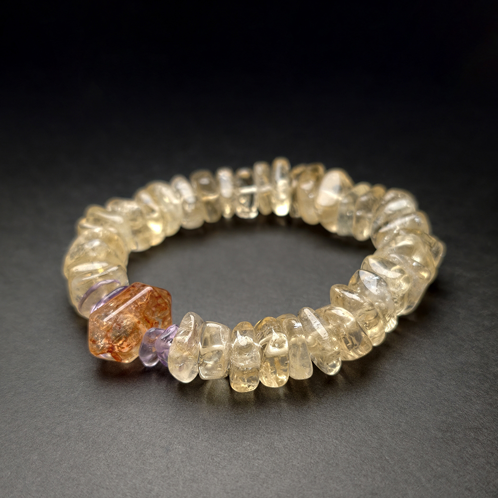 Fire Nurture Earth Bracelet – Citrine, Red Spinel & Amethyst - Image 6