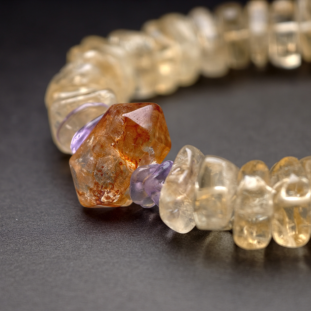 Fire Nurture Earth Bracelet – Citrine, Red Spinel & Amethyst - Image 3