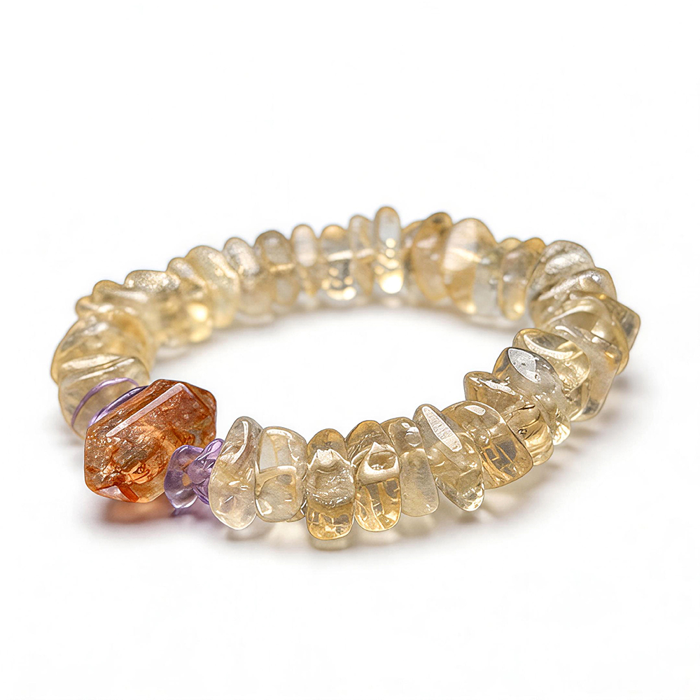 Fire Nurture Earth Bracelet – Citrine, Red Spinel & Amethyst - Image 10