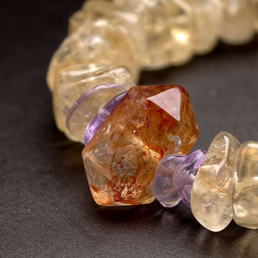 Fire Nurture Earth Bracelet – Citrine, Red Spinel & Amethyst - Image 8