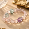 Lasting Attraction Bracelet Starlight Pink Quartz • Green Fluorite • Amethyst • Prehnite Accent