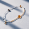 Golden Flow Bracelet White Crystal • Citrine • Obsidian Double-Wrap Bracelet