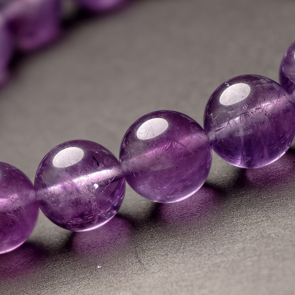 Endless Purple Flame Bracelet – Amethyst, Green Fluorite & Red Rutilated Quartz - Image 2